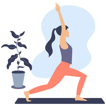 Femme faisant du yoga  Illustration