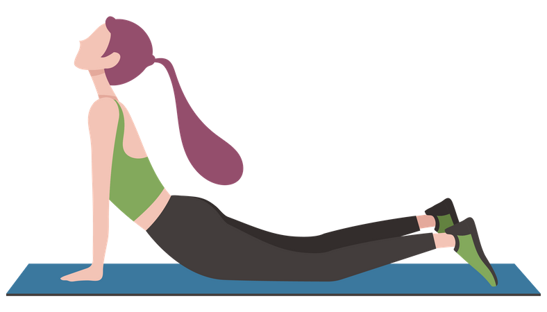 Femme faisant du yoga  Illustration