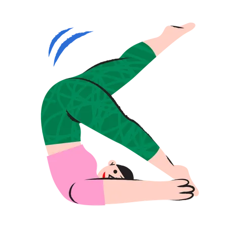 Femme faisant du yoga  Illustration