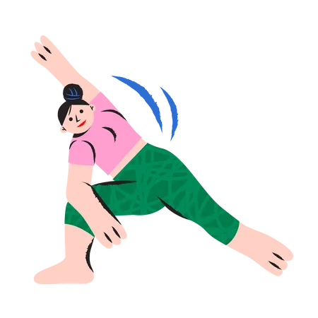 Femme faisant du yoga  Illustration