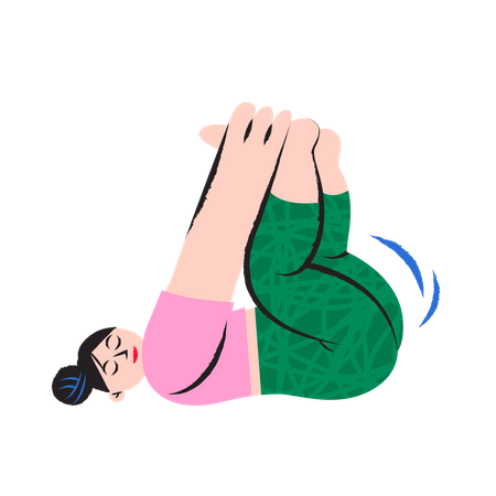 Femme faisant du yoga  Illustration