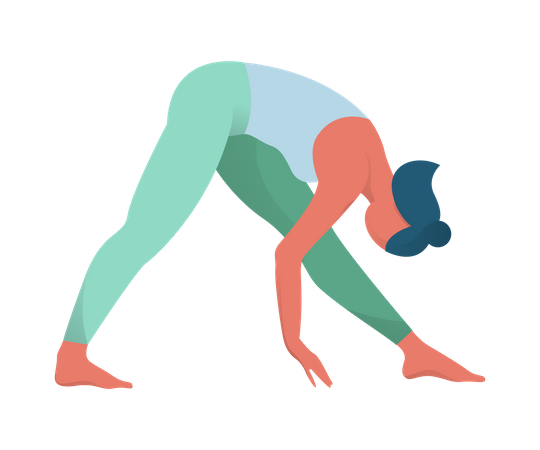 Femme faisant du yoga  Illustration