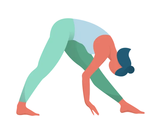 Femme faisant du yoga  Illustration