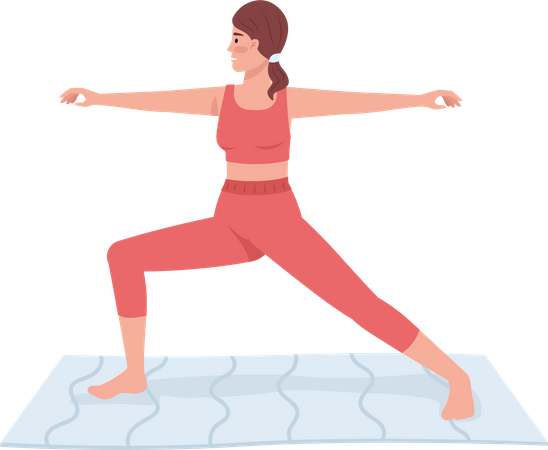 Femme faisant du yoga  Illustration