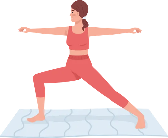 Femme faisant du yoga  Illustration