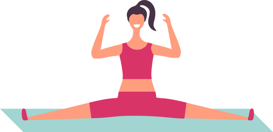 Femme faisant du yoga  Illustration