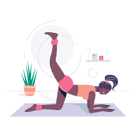 Femme faisant du yoga  Illustration