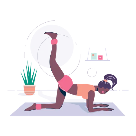 Femme faisant du yoga  Illustration