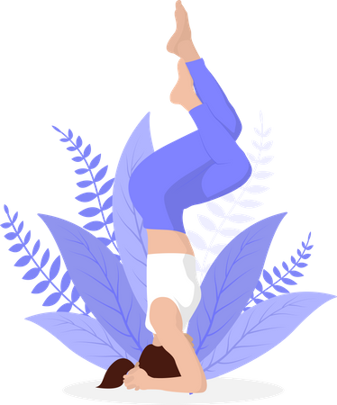 Femme faisant du yoga  Illustration