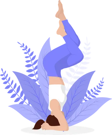 Femme faisant du yoga  Illustration