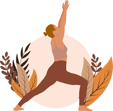 Femme faisant du yoga  Illustration