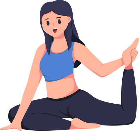 Femme faisant du yoga  Illustration