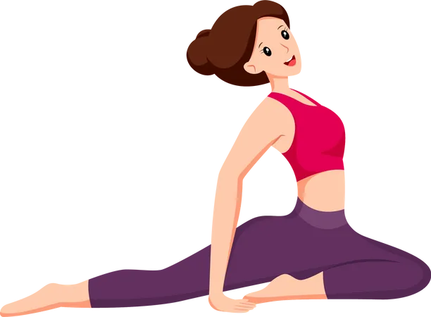 Femme faisant du yoga  Illustration