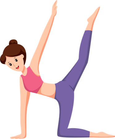 Femme faisant du yoga  Illustration