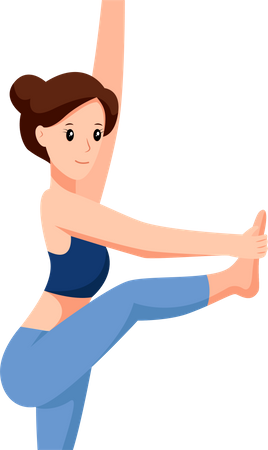 Femme faisant du yoga  Illustration