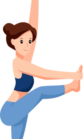 Femme faisant du yoga  Illustration