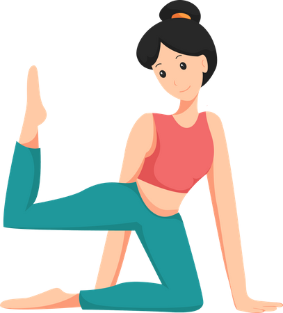 Femme faisant du yoga  Illustration