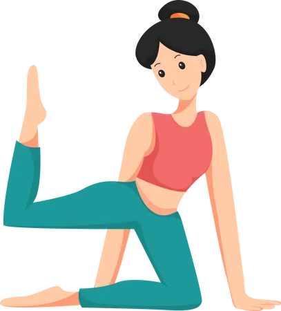 Femme faisant du yoga  Illustration