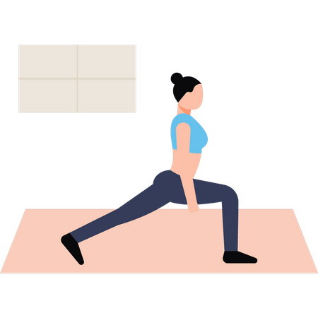 Femme faisant du yoga  Illustration