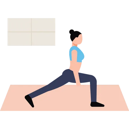 Femme faisant du yoga  Illustration