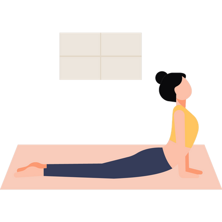 Femme faisant du yoga  Illustration