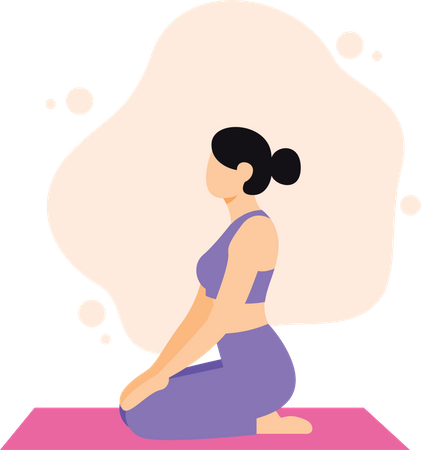 Femme faisant du yoga  Illustration