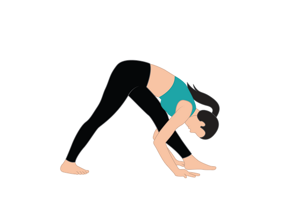 Femme faisant du yoga  Illustration