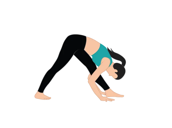 Femme faisant du yoga  Illustration