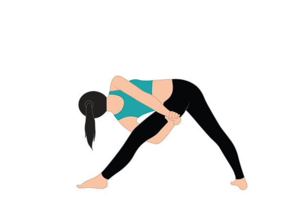 Femme faisant du yoga  Illustration