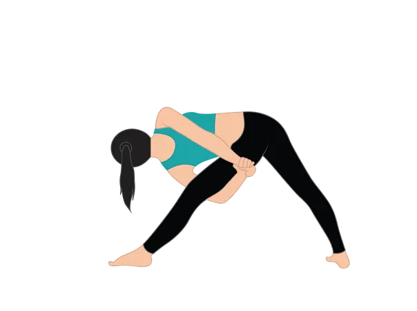 Femme faisant du yoga  Illustration