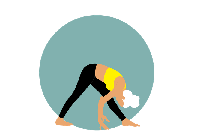 Femme faisant du yoga  Illustration