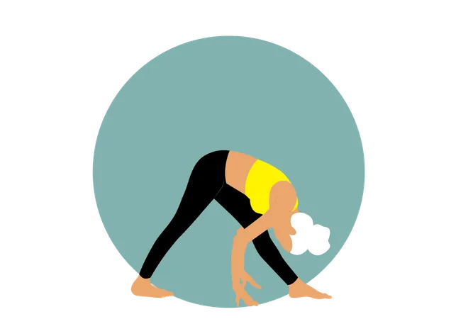 Femme faisant du yoga  Illustration