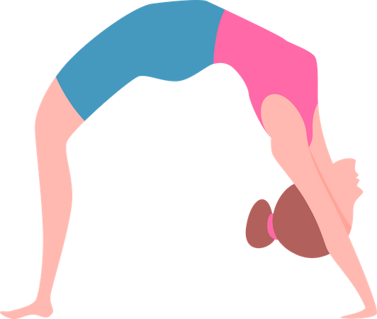 Femme faisant du yoga asana  Illustration