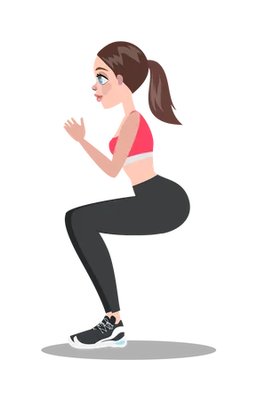 Femme faisant des exercices de yoga  Illustration