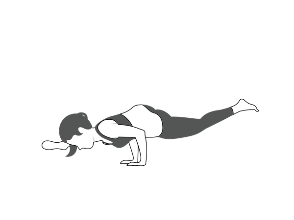 Femme faisant Eka Pada Koundinyasana  Illustration