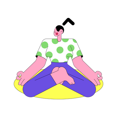 Femme faisant de la méditation  Illustration