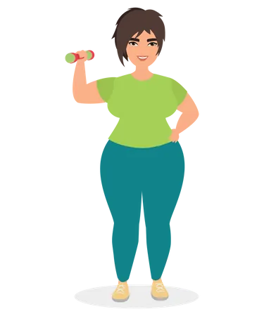 Femme faisant de l'exercice  Illustration