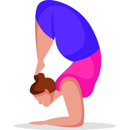 Femme faisant des exercices de yoga  Illustration