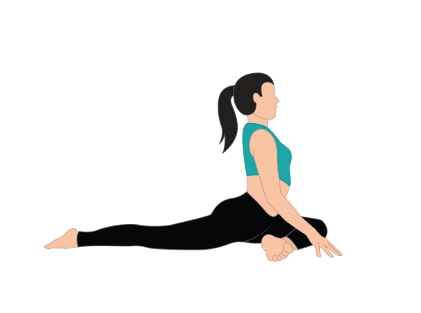 Femme faisant des exercices de yoga  Illustration