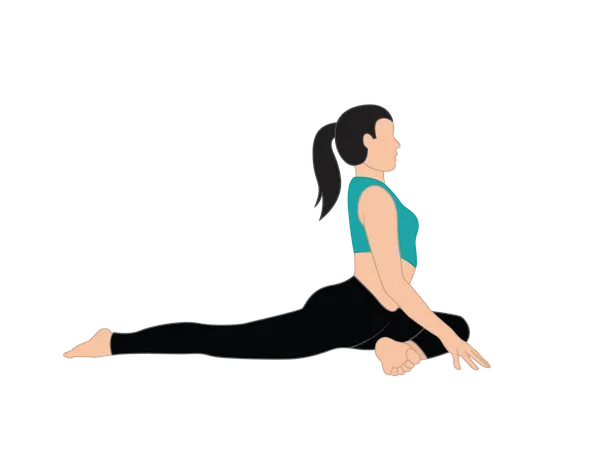 Femme faisant des exercices de yoga  Illustration