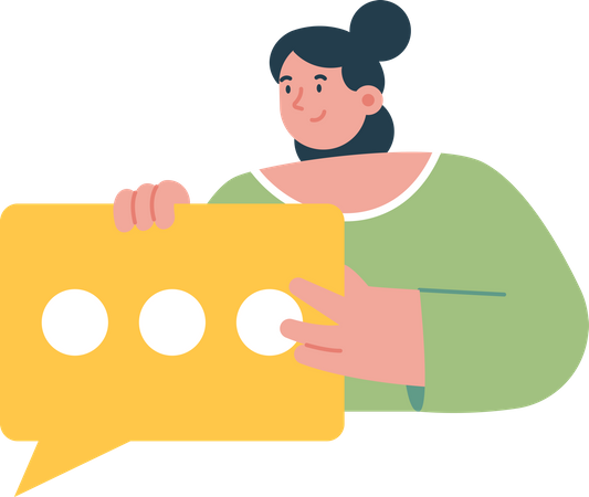 Femme faisant une conversation  Illustration