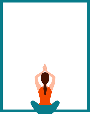 Femme faisant une pose de yoga  Illustration