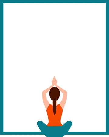 Femme faisant une pose de yoga  Illustration