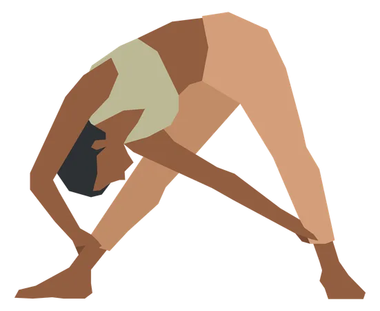 Femme faisant la pratique du yoga  Illustration