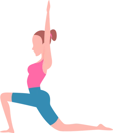 Femme faisant la pratique du yoga  Illustration