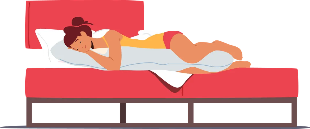 Femme faisant la sieste  Illustration