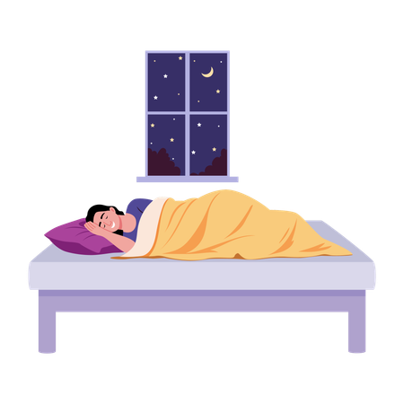 Femme faisant une sieste relaxante  Illustration