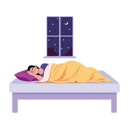 Femme faisant une sieste relaxante  Illustration