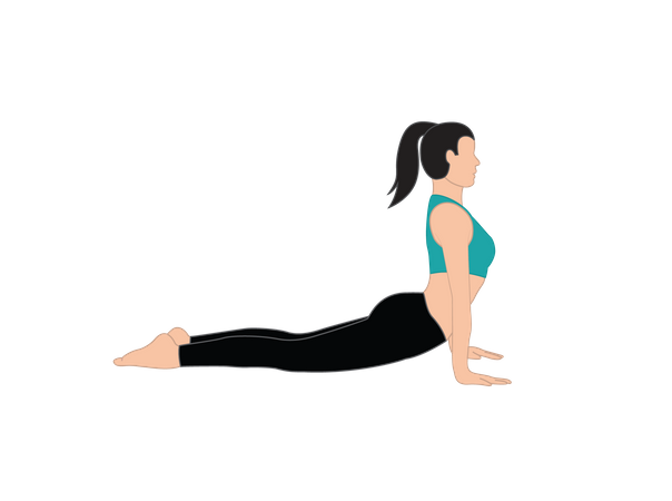 Femme faisant Urdhva Mukha Svanasana  Illustration