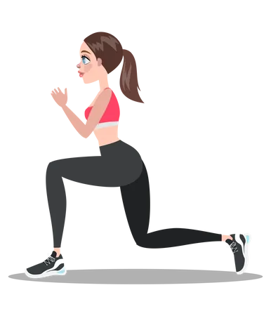 Femme faisant une pose de yoga  Illustration